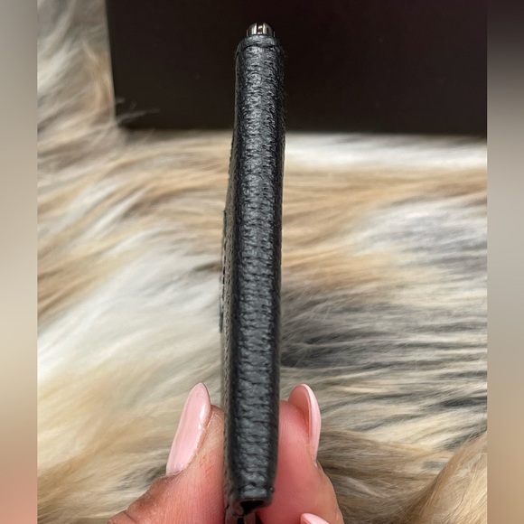 GUCCI Black Grained Leather Web Logo Bifold Bill/Money Clip Wallet - Picture 8 of 9